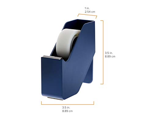 Bostitch Office Konnect Tape Dispenser with Premium Single-sided Tape, Sticks to Desk, Blue (KT-TAPE-BLUE) - color: Blue