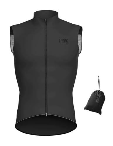 LAMEDA Cycling Jacket for Men Women, Windproof Lightweight Packable Cycling Windbreaker Bicycle Clothing Jacket - color: Black-plus, size: XX-Large
