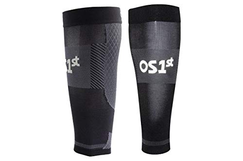 OS1st Thin Air Compression Calf Sleeves TA6 for running, maximizing airflow and relieving shin splints - color: Black, size: Small
