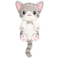 Happy Fuel Grey Cat Microwavable 1.5 lbs Unscented Heating Pad for Women & Kids- Cute Soft Cozy Pillow Plush Heatable Warm Stuffed Animals- Kawaii Hot & Cold Plushie - Gray Cat Gifts for Girls & Women - color: Grey White Cat