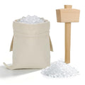 1 Set 16.5×8.7" Enlarged Canvas Lewis Bags with Wood Mallet, Ice Crusher