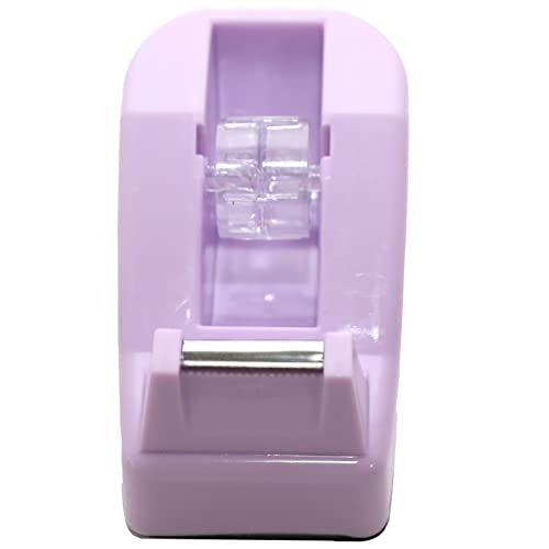 WELSTIK Desktop Tape Dispenser Non-Skid Base, for Packaging in Office,Restaurant, Flower Shop,Cake Shop,Purple - color: Purple