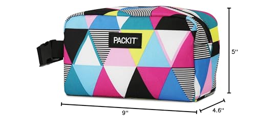 PackIt Freezable Snack Box, Triangle Stripes, Medium (Pack of 12) - color: Triangle Stripes, size: Medium (Pack of 12)