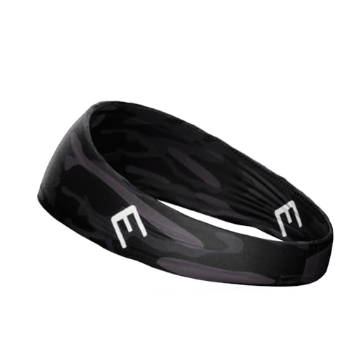40+ Designs! Unisex Headband/Sweatband. Best for Sports, Fitness, Working Out, Yoga. Tapered Design - color: Blackout Camo