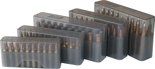 MTM Case-Gard J-20-L-41 Slip-Top Ammo Box, 20 Round, Clear Smoke - color: Clear Smoke