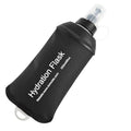 AXEN Soft Flask TPU Foldable Running Hydration Flask, Soft Collapsible Water Bottle for Hydration Pack Cycling Marathon Running Hiking - color: Black-250ml