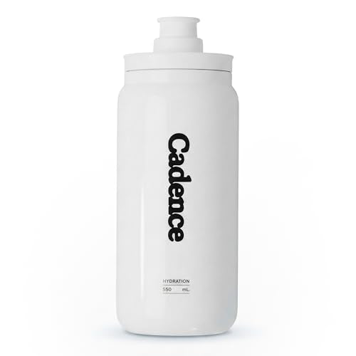 Cadence Core 550 Training Water Bottle – 550ml Lightweight Sports Bottle for Cycling & Running – BPA-Free, Leak-Proof Flip-Top Valve – Slim Profile Fits Standard Bike Cages & Hydration Vests - size: 18.6 Ounces