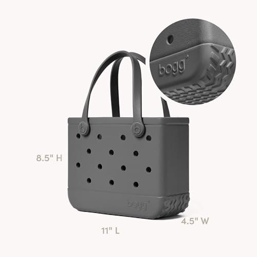 BOGG BAG Bitty Small Tote – 11” x 8.5” x 4.5” – Essential Bags for Beach, Pool, Boat, Sports, Tailgating, Cruise, Travel - color: Fogg