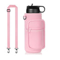40oz Insulated Water Bottle Sling with Phone Pocket, Crossbody Carrier - color: Pink, size: 40oz