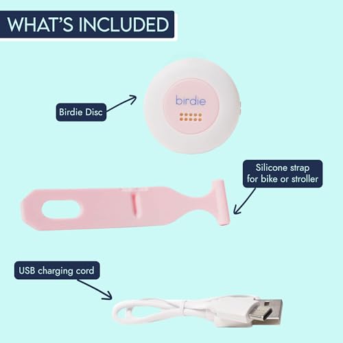 She's Birdie - The Original Personal Safety Alarm Disc for Bikes, Hikes, and Late Nights - Loud Siren, LED Light for Extra Visibility, Rechargeable, Handsfree, Lightweight, Water Resistant (Blossom) - color: Blossom