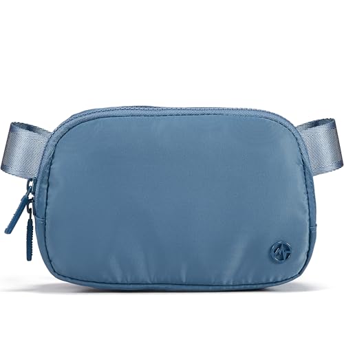 Pander Nylon Fanny Pack for Women, Two-Way Zipper Crossbody Bag - color: Indigo Blue