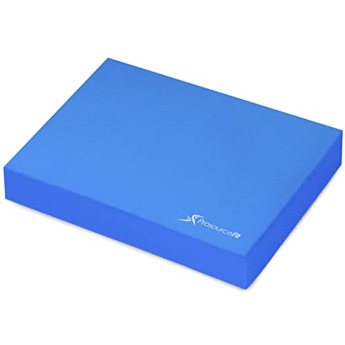 ProsourceFit Exercise Balance Pad, Non-Slip Cushioned Foam Mat & Knee Pad for Fitness and Stability Training, Yoga, Physical Therapy - color: Blue, size: 15x12