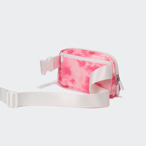 Pander Nylon Fanny Pack for Women, Two-Way Zipper Crossbody Bag - color: Cloud Pink