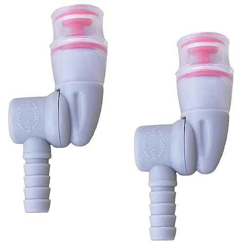 Hydration Bladder Bite Valve Replacement Mouthpiece Fit for Any Water Backpack and Most Brands, with Manual Switch Valve - color: 2 Pack rotatable white