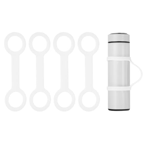 PATIKIL Water Bottle Carrier Grip, Portable Soft Silicone Non-Slip Water Handle Grip Water Bottle Holder Strap for Outdoor - color: White
