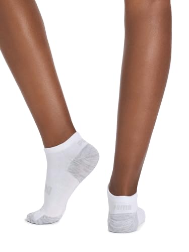 PUMA Women's Low Cut Socks (6-Pack) - color: White/Heather Grey
