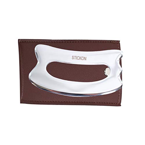 STICKON Stainless Steel Gua Sha Scraping Massage Tool IASTM Tools Great Soft Tissue Mobilization Tool (STICKON-05)