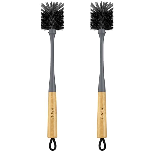 MR.SIGA Water Bottle Brush, Long Handle Bottle Brush for Sports Bottles - color: Gray