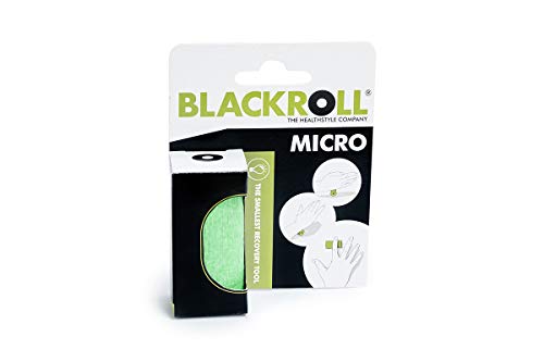 BLACKROLL - Micro Foam Roller, Small Deep Tissue Massage Tool for Feet, Hands, and Arms, Use for Travel, Exercise and Muscle Recovery and Plantar Fasciitis Relief, 6cm (2.3") x 3cm (1.2") - color: Green