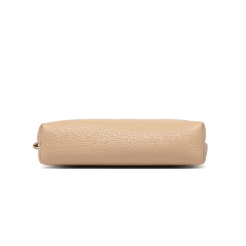 Small Makeup Bag for Purse, Leather Cosmetic (Sandy) - color: PU/Sandy