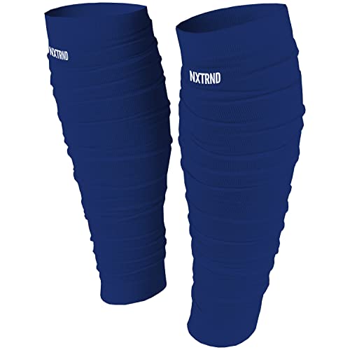 Nxtrnd Football Leg Sleeves, Calf Sleeves for Men & Boys, Sold as a Pair - color: Navy Blue, size: Youth