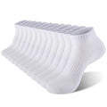 Womens Cotton Ankel Socks, Athletic Performance Running Moisture Wicking Breathable socks - color: 6 Pairs White, size: Large-X-Large