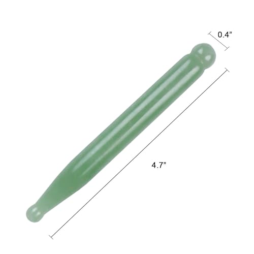 ideayard Jade Gua Sha Pen Trigger Point Massage Therapy Scraping Tool, Reflexology Acupressure Pen for Deep Tissue - color: Aventurine Quartz