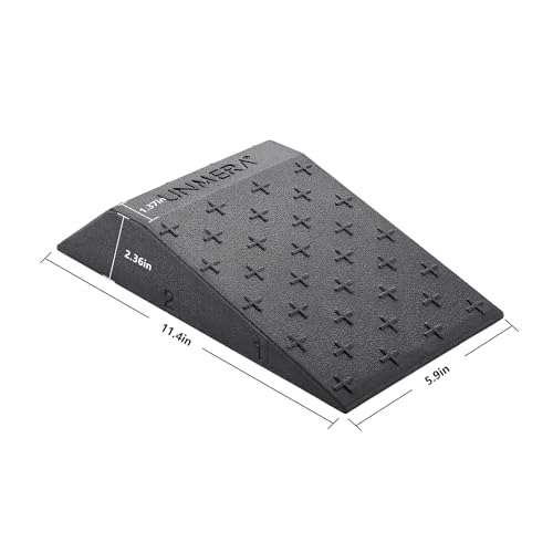 UNMERA Squat Wedge Block Non Slip for Heel Elevated Squats, 2PCS - color: Black