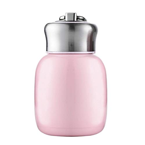 Mini 7 oz Stainless Steel Water Bottle, Small Vacuum Insulated Water Bottle Leak Proof Sport Tumbler Cup Hot and Cold Water Bottle for Women Girls Kids Gift Milk Tea Lunch (Peach pink) - color: peach pink