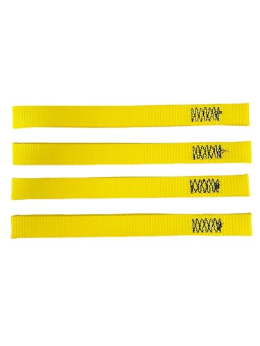 Q'Straint Q-57580-13 Yellow Webbing Loop Strap 11 Inch Length – Pack of 4, OEM Tie-Down Accessory for Wheelchair and Mobility Transport Systems