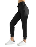 AJISAI Women's Joggers Pants Drawstring Running Sweatpants with Pockets Lounge Wear - color: Black, size: Large