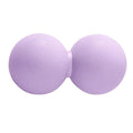 Double Lacrosse Peanut Massage Ball for Deep Tissue Pain Relief - Micro-Elastic Myofascial Roller Ball for Back and Neck, Foot and Physical Therapy (Purple) - color: Purple