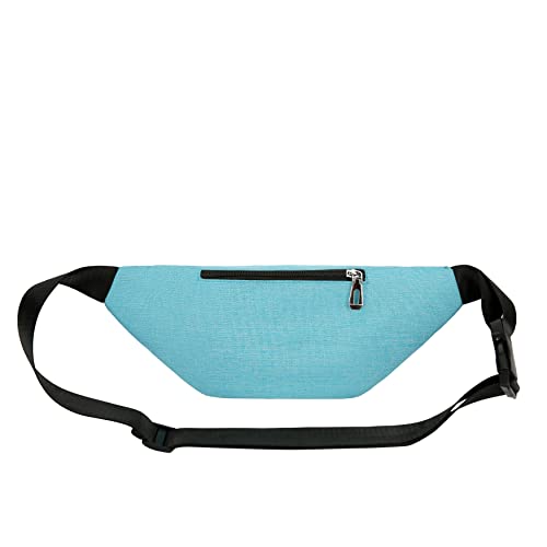 Fanny Pack for Men & Women, Fashion Waterproof Waist Packs with Adjustable Belt, Casual Bag Bum Bags for Travel Sports Running. - color: B-Mint Green