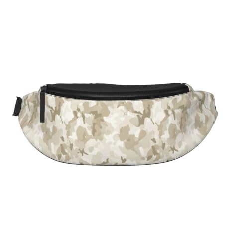 Dujiea Fanny Pack, Desert Camouflage Waist Bag With Headphone Hole Belt Bag Adjustable Sling Pocket Fashion Hip Bum Bag For Women Men Kids Outdoors Casual Travelling Hiking Cycling - color: Desert Camouflage