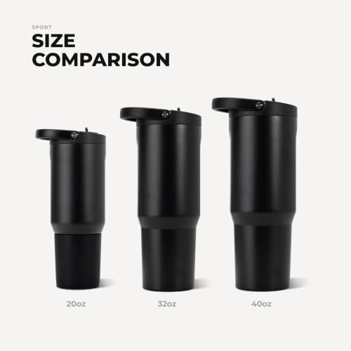 HydroJug Sport 20 oz Insulated Stainless Steel Water Bottle, Black - color: Black, size: 20 Ounces