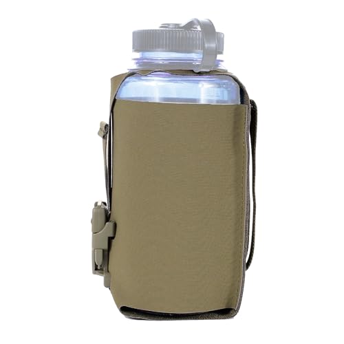 Water Bottle Pouch Molle, Tactical Canteen Pouch for 32oz Nalgene Bottle - color: Coyote brown