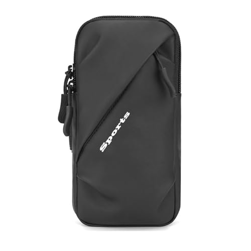 Cell Phone Armband Wrist Bag, Universal Fit, Water Resistant, Breathable, Phone Holder for Running Cycling Climbing Hiking Gym,Fits The Arm, Firm and Does Not Slide (Black) - color: Black