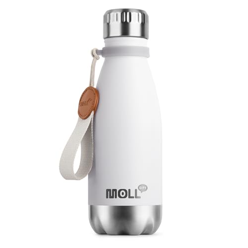 9 oz Small Stainless Steel Insulated Water Bottle for School,White - color: White, size: 9 Ounces
