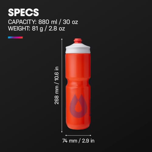 HydraPak Breakaway Surge Lightweight Bike Water Bottle (30oz, Clear) - color: Clear, size: 880 ml (Pack of 2)