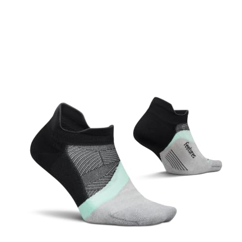Feetures Elite Light Cushion No Show Tab Sock Wave - color: Mint Chip (1 Pair), size: X-Large