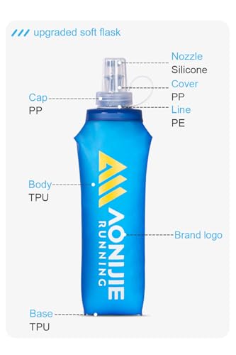 AONIJIE Handheld Water Bottle Running Small with 17oz (500ml) Soft Flask