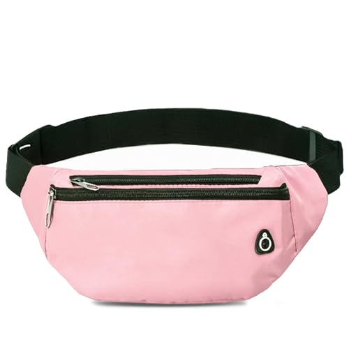 Fanny Pack for Women Men,Crossbody Water Resistant Sports Waist Bag Pack - color: 1pack-pink