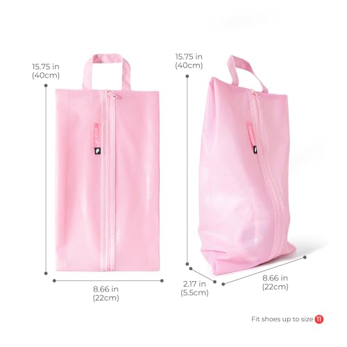 pack all Shoe Bag for Travel, Water-Resistant Shoe Pouch for Sports - color: Pink, style: 2 Pack