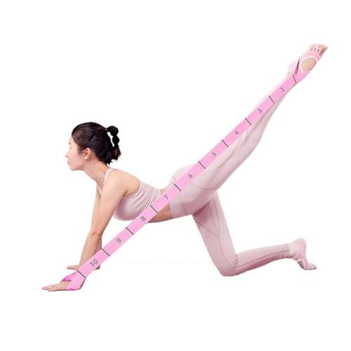 2-Pack 11-Loop Stretch Bands, Adjustable Stretch Strap for Yoga, Pilates, Dance, Ballet, Gymnastics, Flexibility, Leg Stretching, Physical Therapy & Stretching Equipment for Home Workout & Mobility - color: Pink+Gray