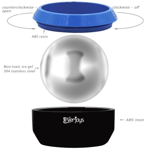Massage Ice Roller Ball Cold & Heat Therapy Tissue Relief Muscle Recovery - color: Black and Blue