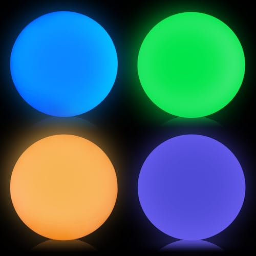 Glow in The Dark Lacrosse Ball, Night Practice Training - color: Green Orange Blue Pink