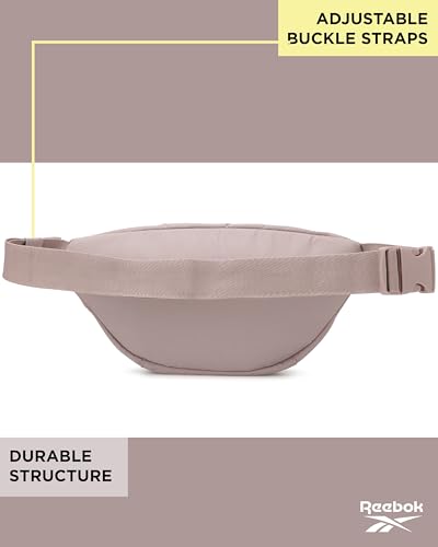 Reebok Belt Bag Fanny Pack for Women & Men, Adjustable Crossbody - color: Kat Latte
