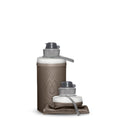 HydraPak Flux Collapsible Backpacking Water Bottle (750ml, 1L, 1.5L) - color: Mammoth Grey, style: 750ml/25oz