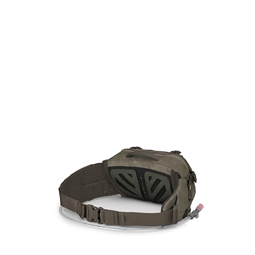Osprey Seral Biking Waist Pack with Hydraulics Reservoir for Men & Women, Hydration Belt with Water Bladder - color: Pediment Grey Dust Print, style: 4l