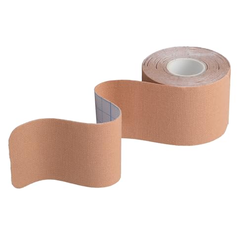 Kinesiology Tape, Premium Precut Roll, Elastic Cotton, Hypoallergenic, 20 Precut Strips, Ideal for Muscle Support & Injury Prevention (Skin) - color: Skin